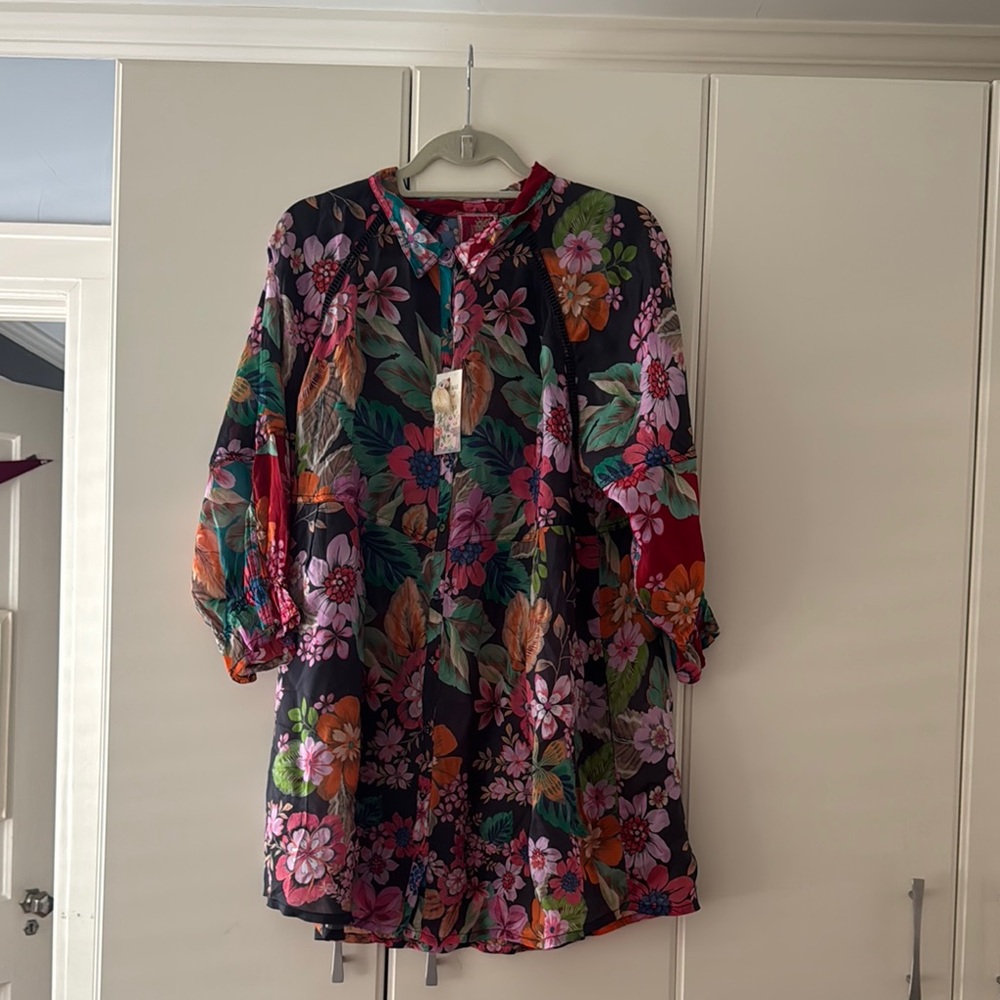Johnny Was Lappam Floral Multicolor Tunic
